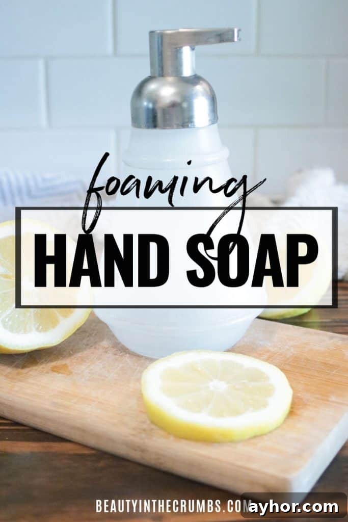 DIY foaming hand soap bottle