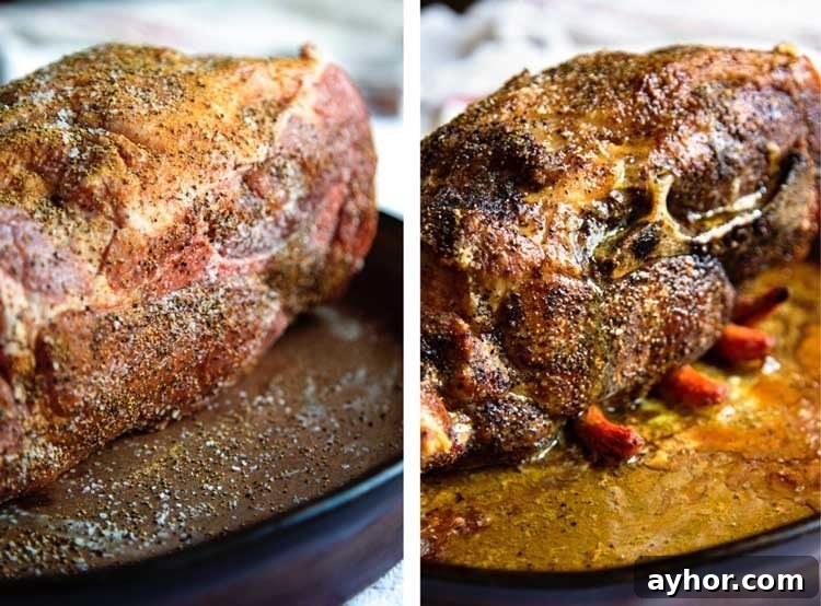 Slow-Roasted Pork Shoulder with Crispy Crackling 3 This aromatic and succulent Moroccan Slow Roasted Pork is pull apart delicious after getting a dry rub using my Moroccan Seven Spice blend of black pepper, cinnamon, ginger and other warm spices. keviniscooking.com