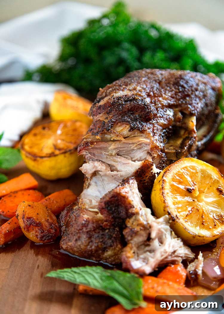 Slow-Roasted Pork Shoulder with Crispy Crackling 5 This aromatic and succulent Moroccan Slow Roasted Pork is pull apart delicious after getting a dry rub using my Moroccan Seven Spice blend of black pepper, cinnamon, ginger and other warm spices. keviniscooking.com