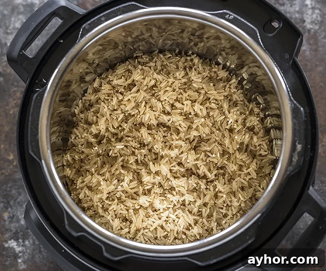 Fluffy Instant Pot Brown Rice in 20 Minutes 5 brown rice in instant pot