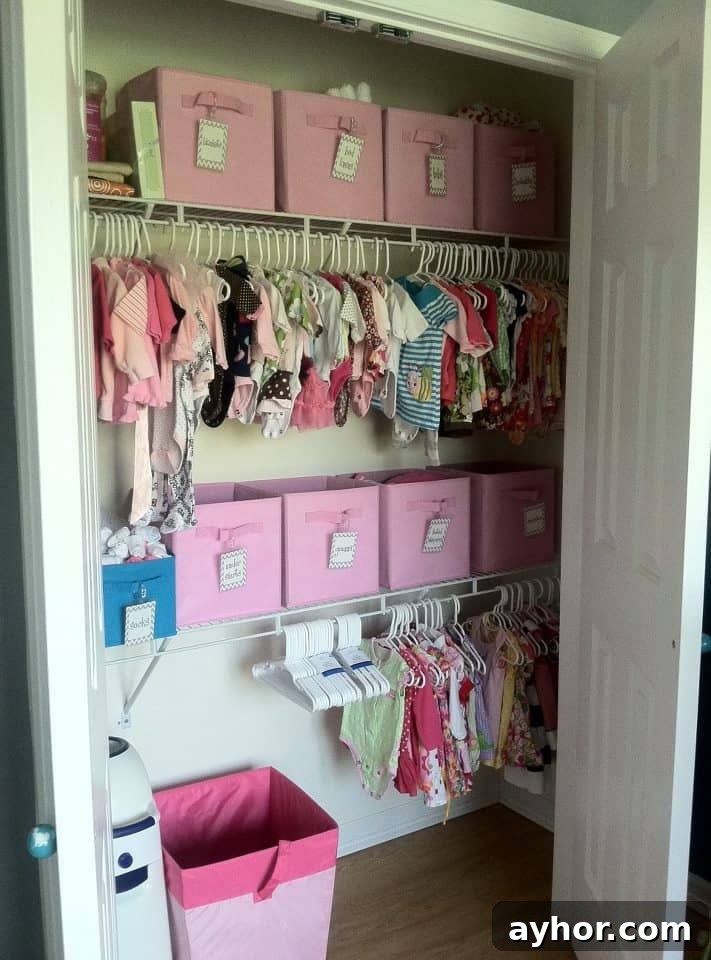 baby closet organizing