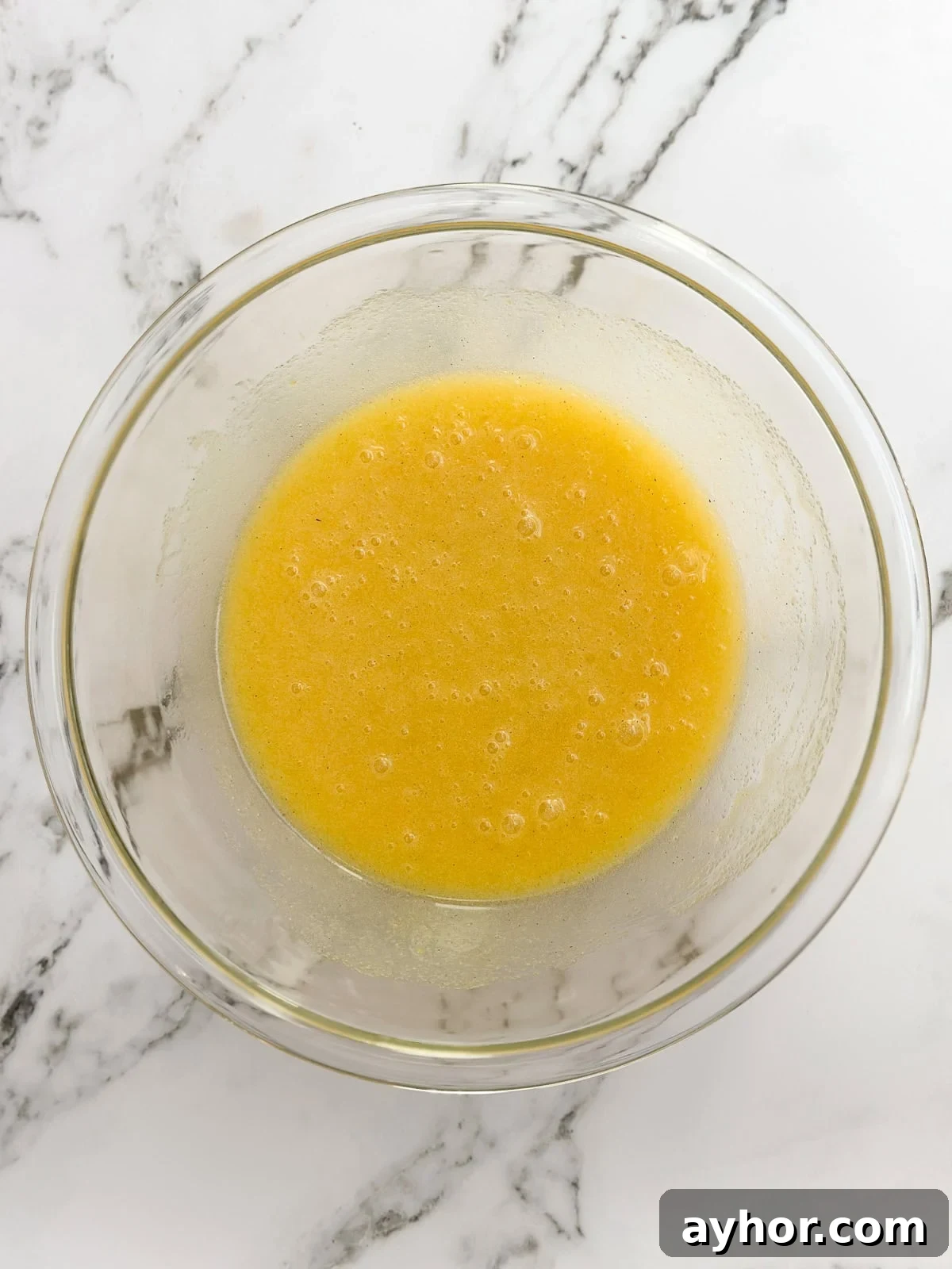 wet ingredients mixed together
