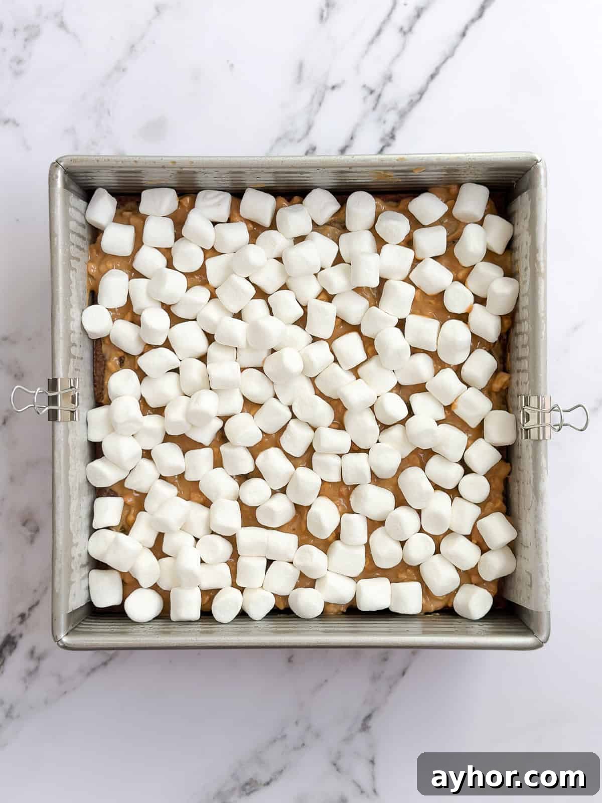 peanut butter and marshmallows added.