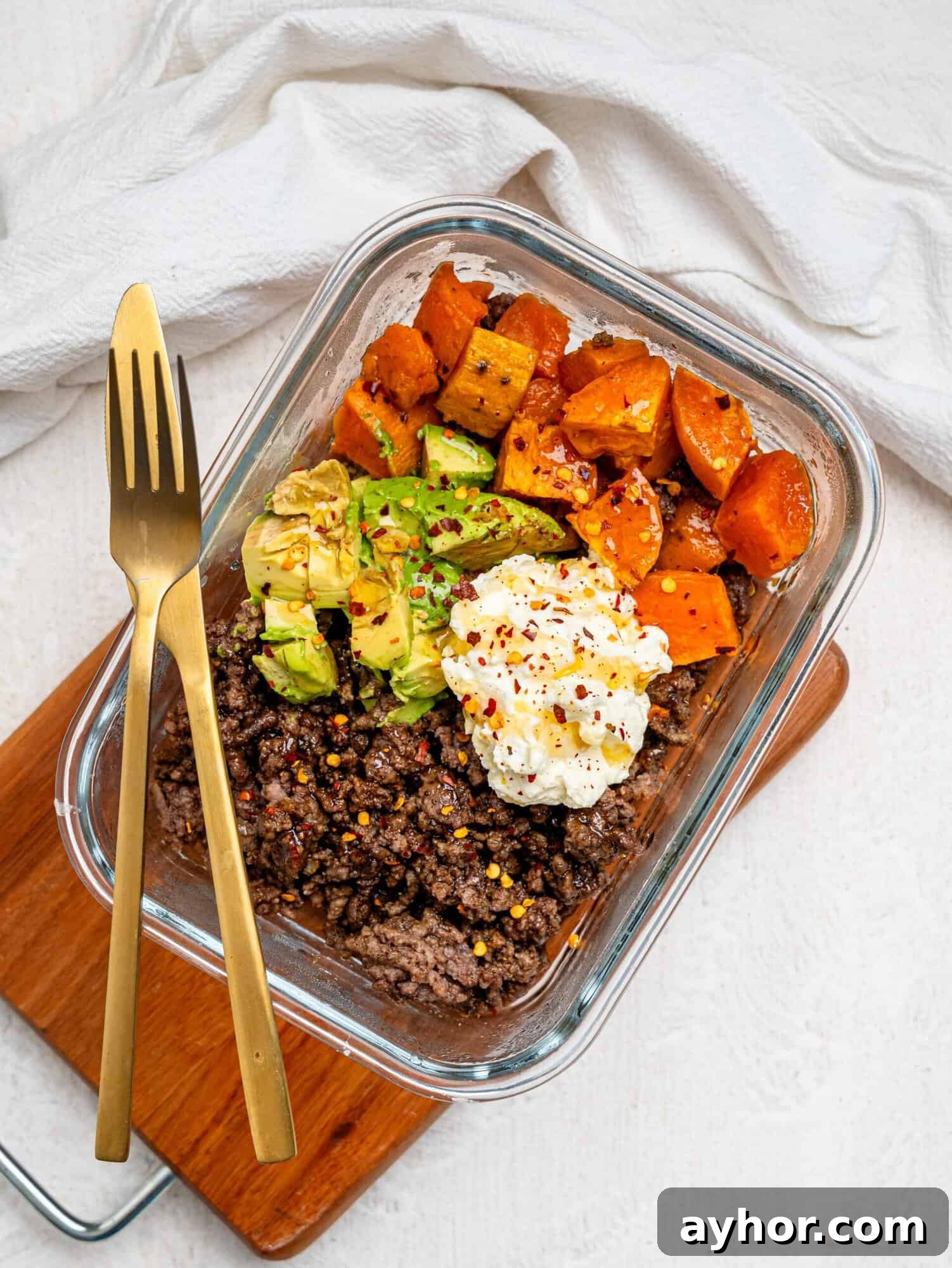4-Day High Protein Meal Prep Plan: 140+g Protein Daily 4 Viral hot honey beef bowl meal prep.