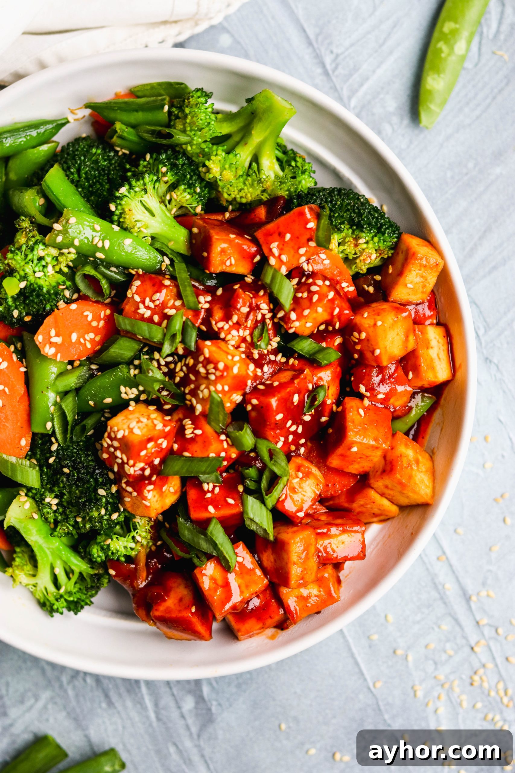 BBQ Tofu and Roasted Veggie Bowls 4 BBQ Tofu Veggie Bowls